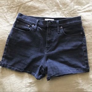 Madewell High Rise Cut Off Cuff Hem Denim Shorts